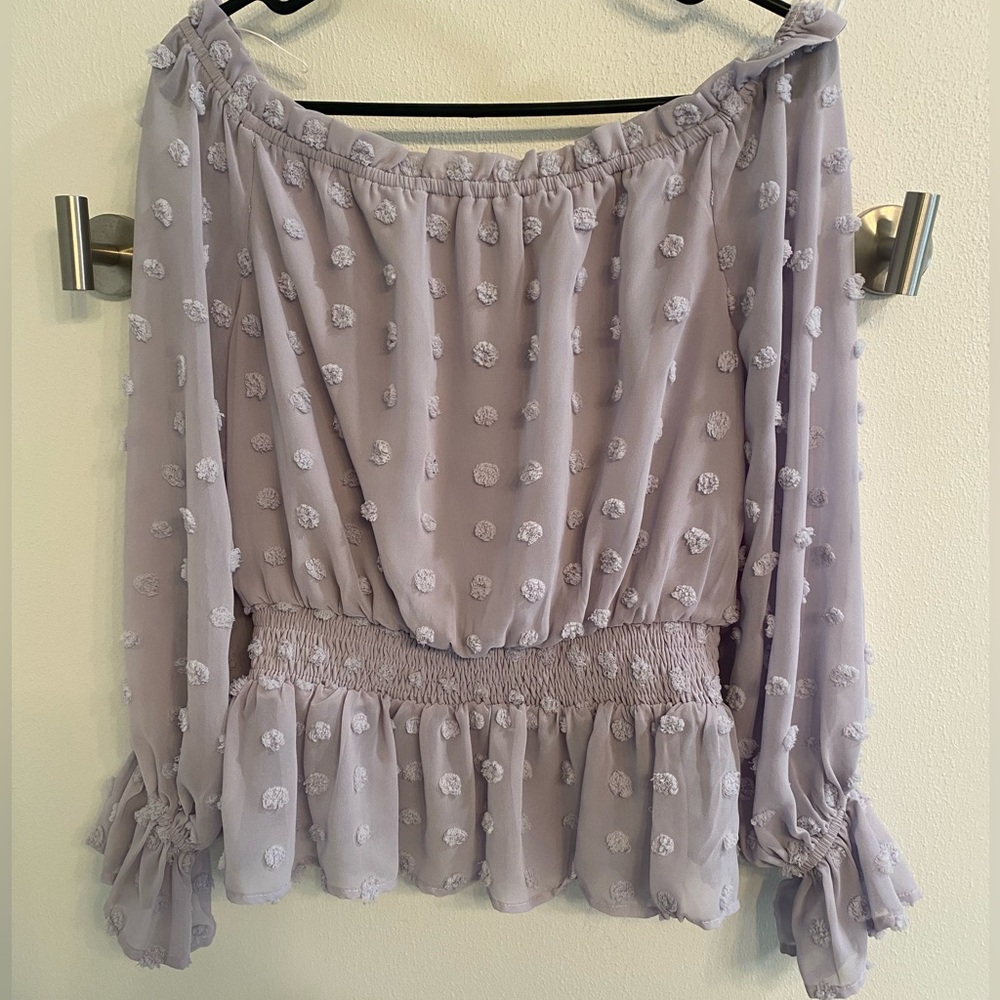 Lavender Peplum Top